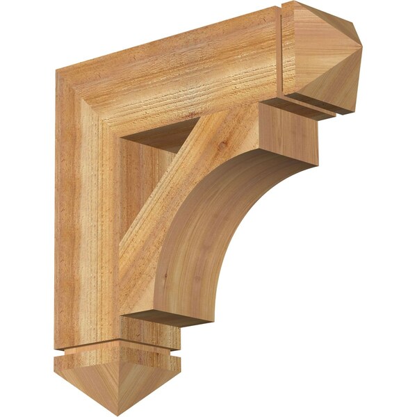 Ekena Millwork Westlake Arts & Crafts Rough Sawn Bracket, Western Red Cedar, 6"W x 24"D x 24"H BKT06X24X24WTL03RWR - main